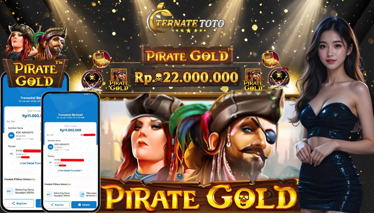 TERNATETOTO - JACKPOT PIRATE GOLD Rp. 22.000.000,-